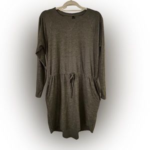 Kyodan Outdoor Hunter Green Long Sleeve Tie Waist Dress